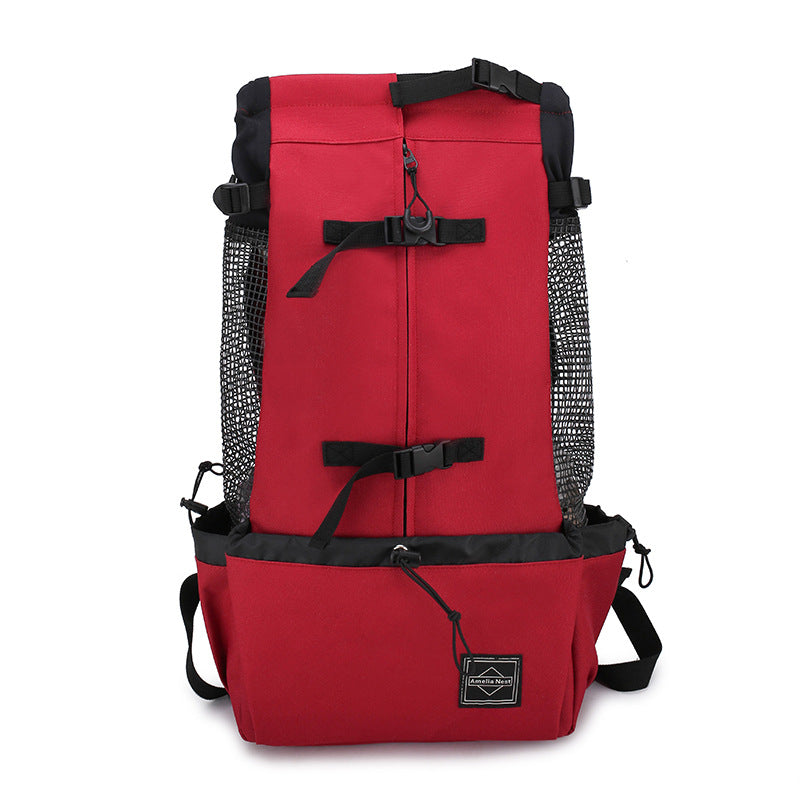 Double Shoulder Pet Carrier Backpack For Outdoor Travel