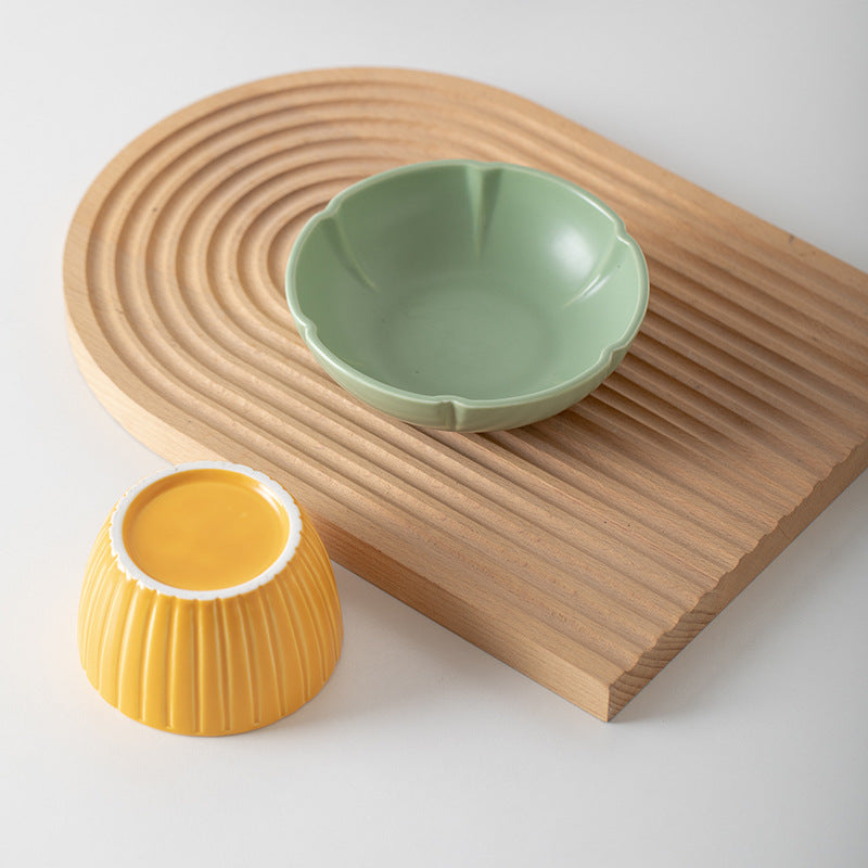 Candy Color Ceramic Pet Feeding Bowl