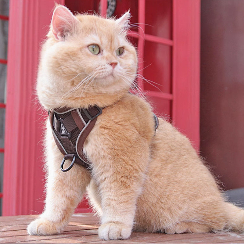 Pet Harness Vest With Chest Strap And Leash