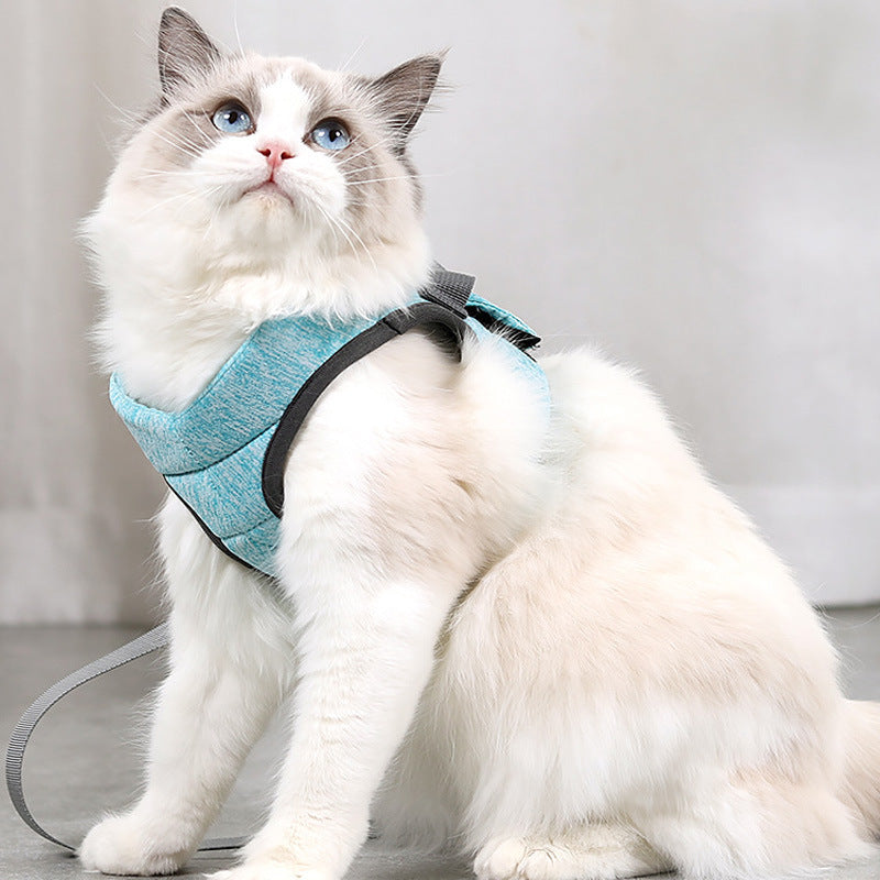 Lightweight Breathable Pet Chest Strap With Lace Rope Leash