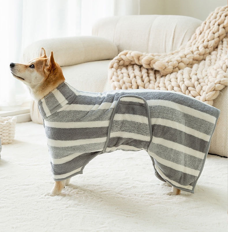 Pet Bath Robe Apparel Absorbent Drying Towel