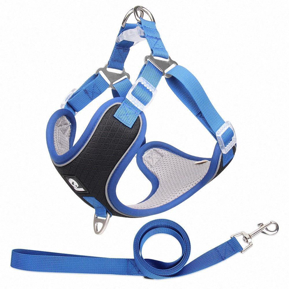 Adjustable Breathable Pet Harness With Leash