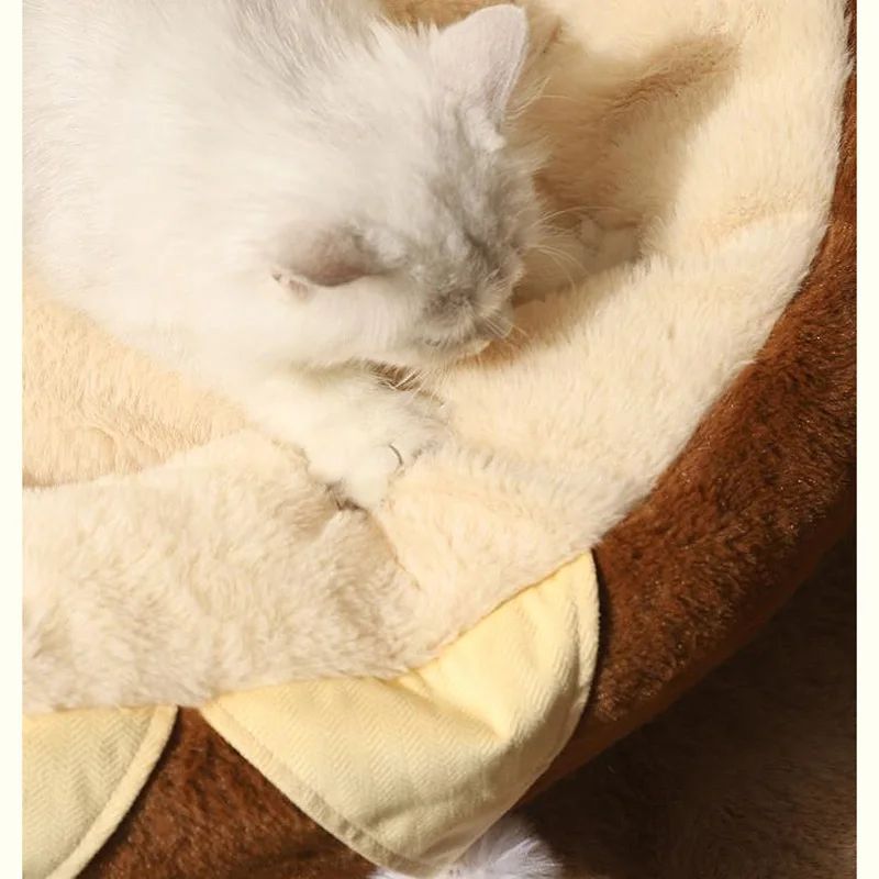 Pet Round Warm Soft Sleeping Cushion Bed