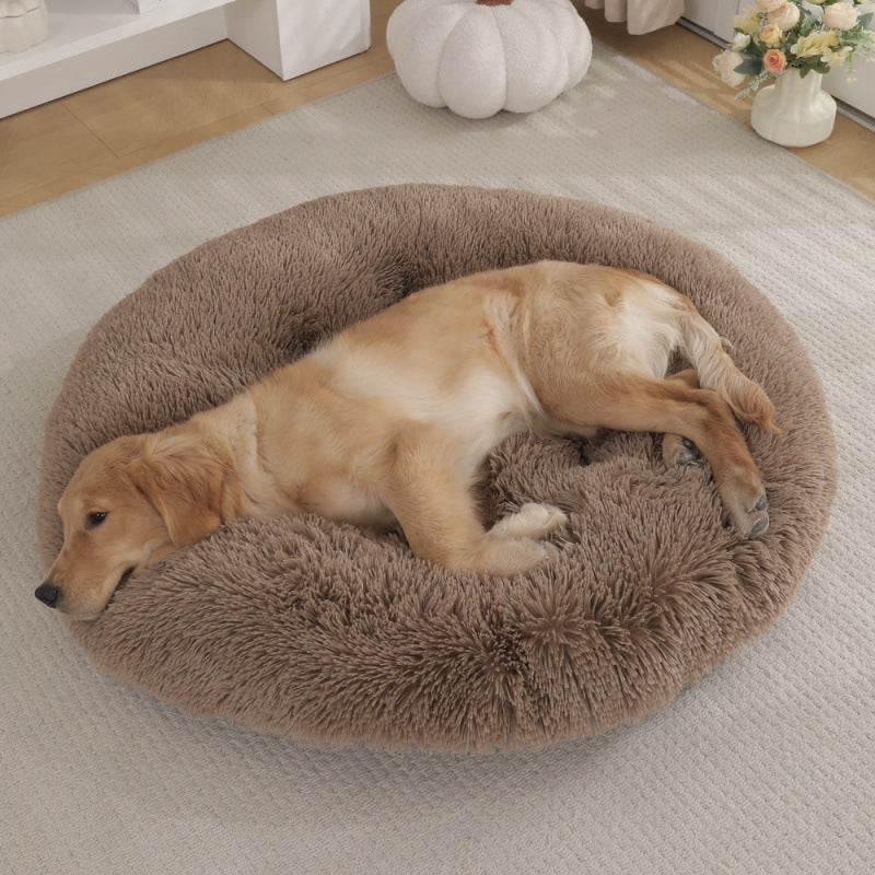 Plush Warm Round Pet Sleeping Mat Bed
