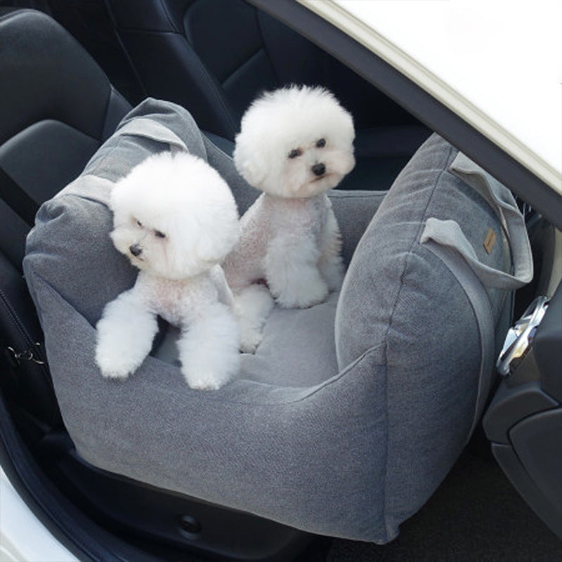 Waterproof Pet Car Seat Carrier Basket With Safety Mesh Bed