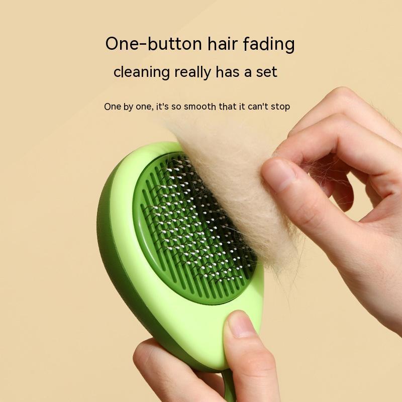 Pet Avocado Hair Removal Stainless Steel Grooming Brush