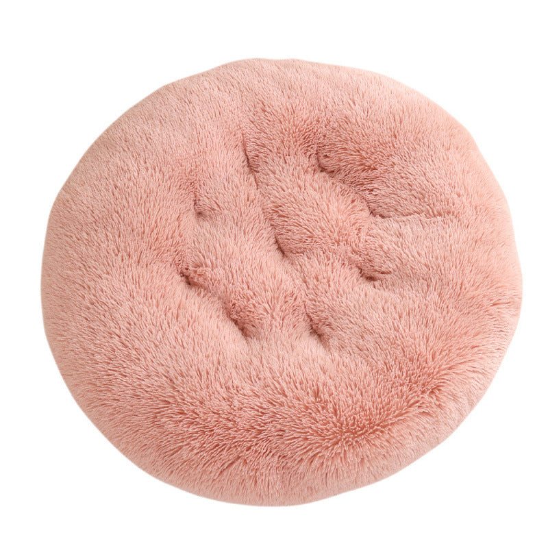 Plush Warm Round Pet Sleeping Mat Bed