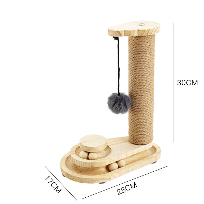 Pet Solid Wood Turntable Bite Resistant Interactive Toy