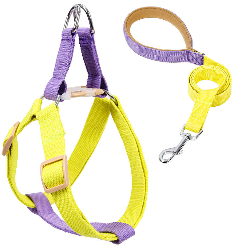 Colorful Pet Vest Style Drawstring Leash