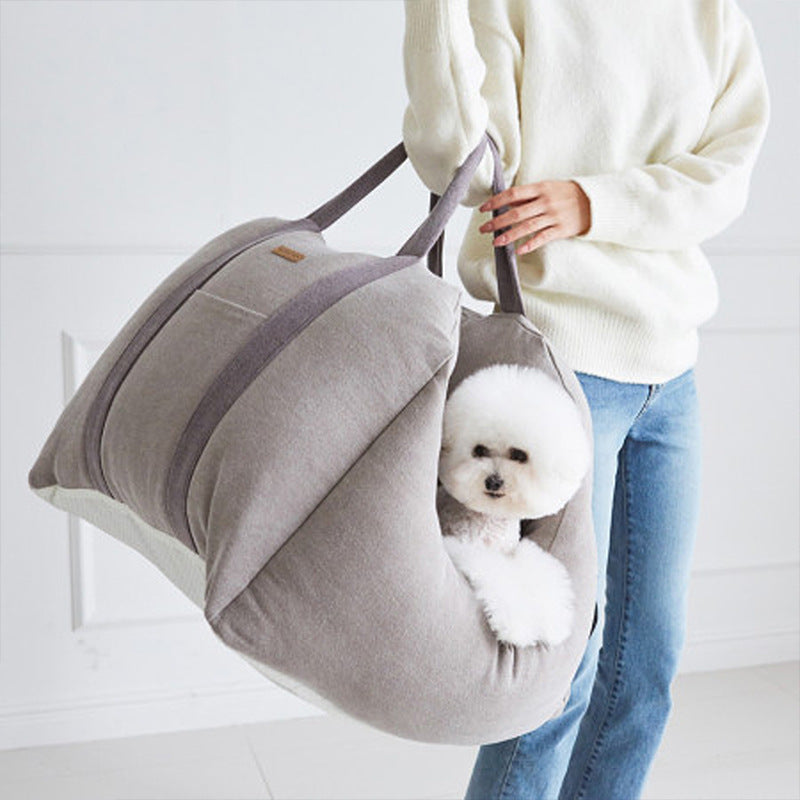 Waterproof Pet Car Seat Carrier Basket With Safety Mesh Bed