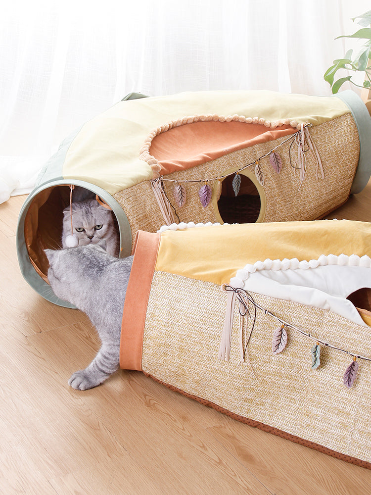 Pet Tunnel Roll Totoro Hole Interactive Play Toy