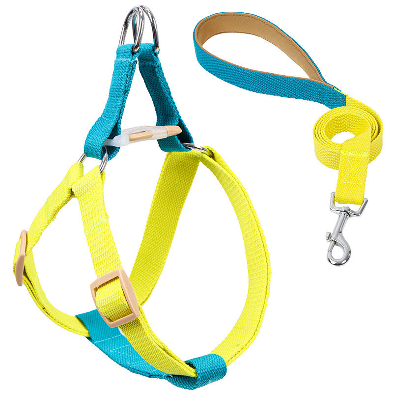 Colorful Pet Vest Style Drawstring Leash