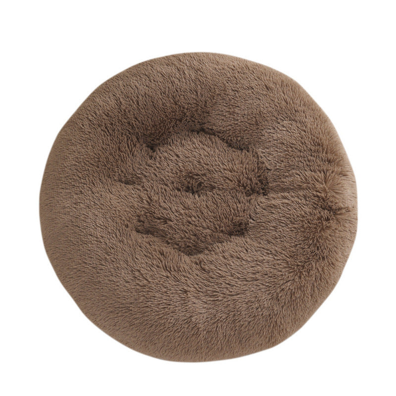 Plush Warm Round Pet Sleeping Mat Bed
