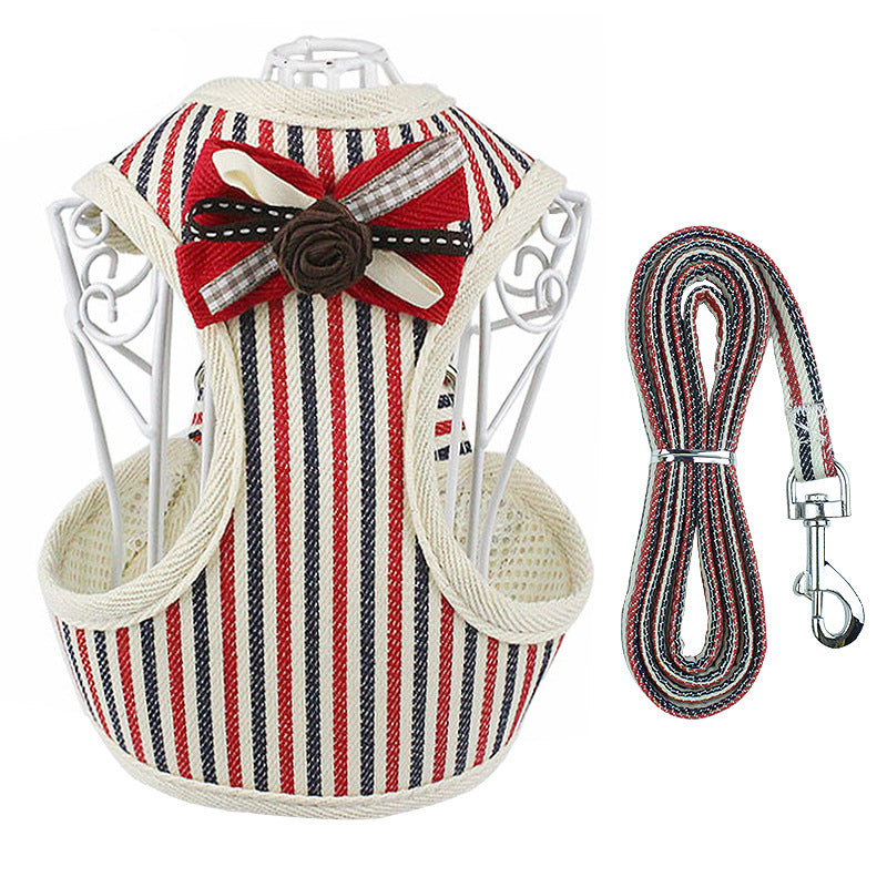 Pet Vest Chest Strap Harness With Leash