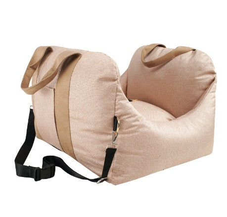 Waterproof Pet Car Seat Carrier Basket With Safety Mesh Bed
