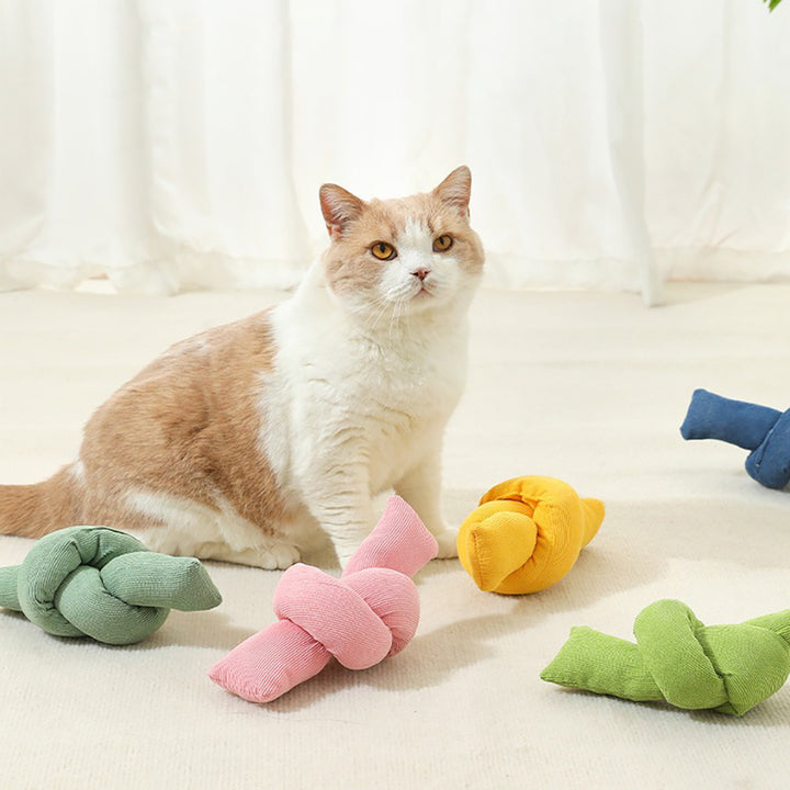 Pet Cotton Knot Chew Tug Rope Interactive Toy