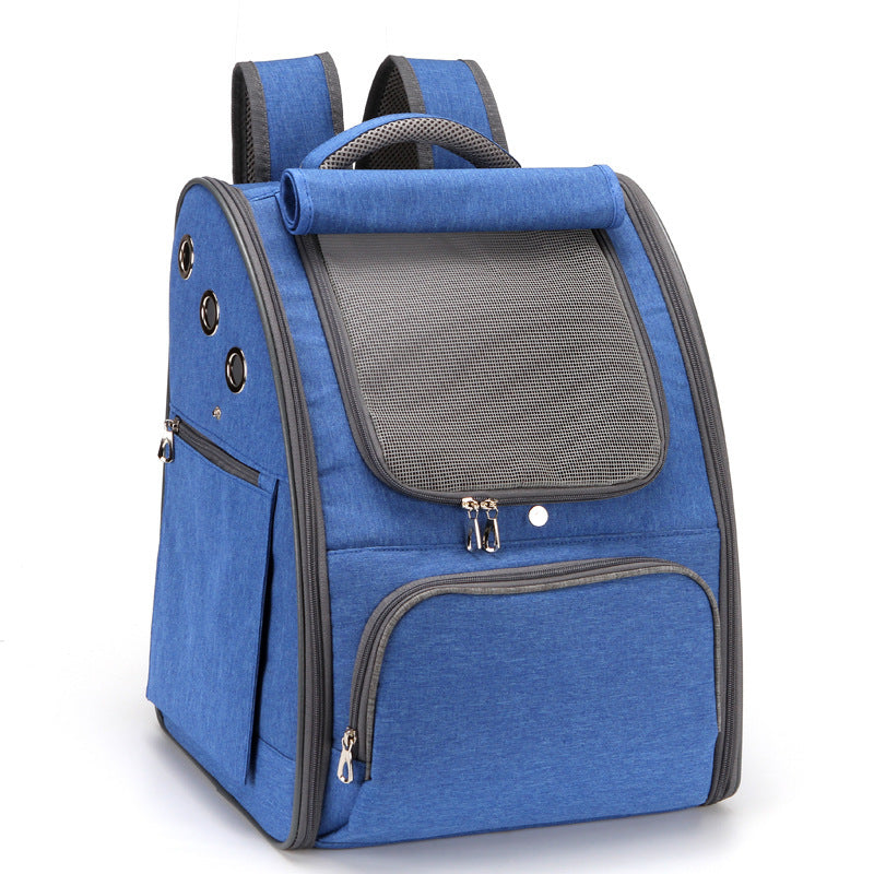 Foldable Breathable Pet Carrier Backpack Travel Bag