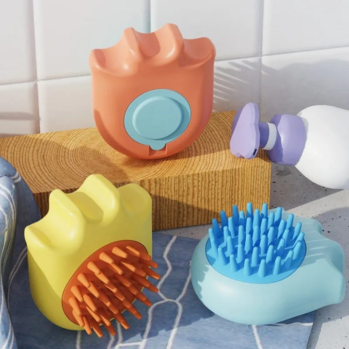 Pet Bath Shampoo Massage Comb Cleaning Brush Tool