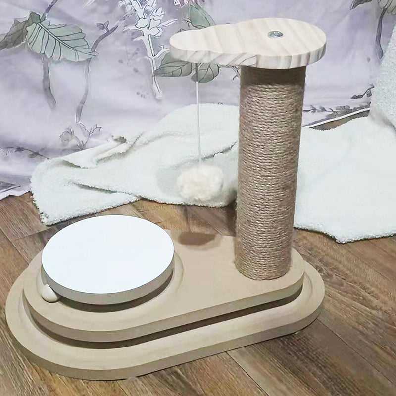 Pet Solid Wood Turntable Bite Resistant Interactive Toy