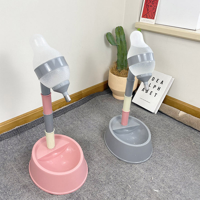 Adjustable Height Automatic Pet Water Dispenser Feeder Bowl