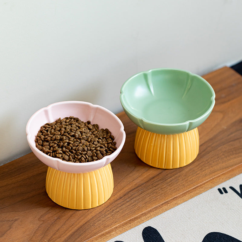 Candy Color Ceramic Pet Feeding Bowl