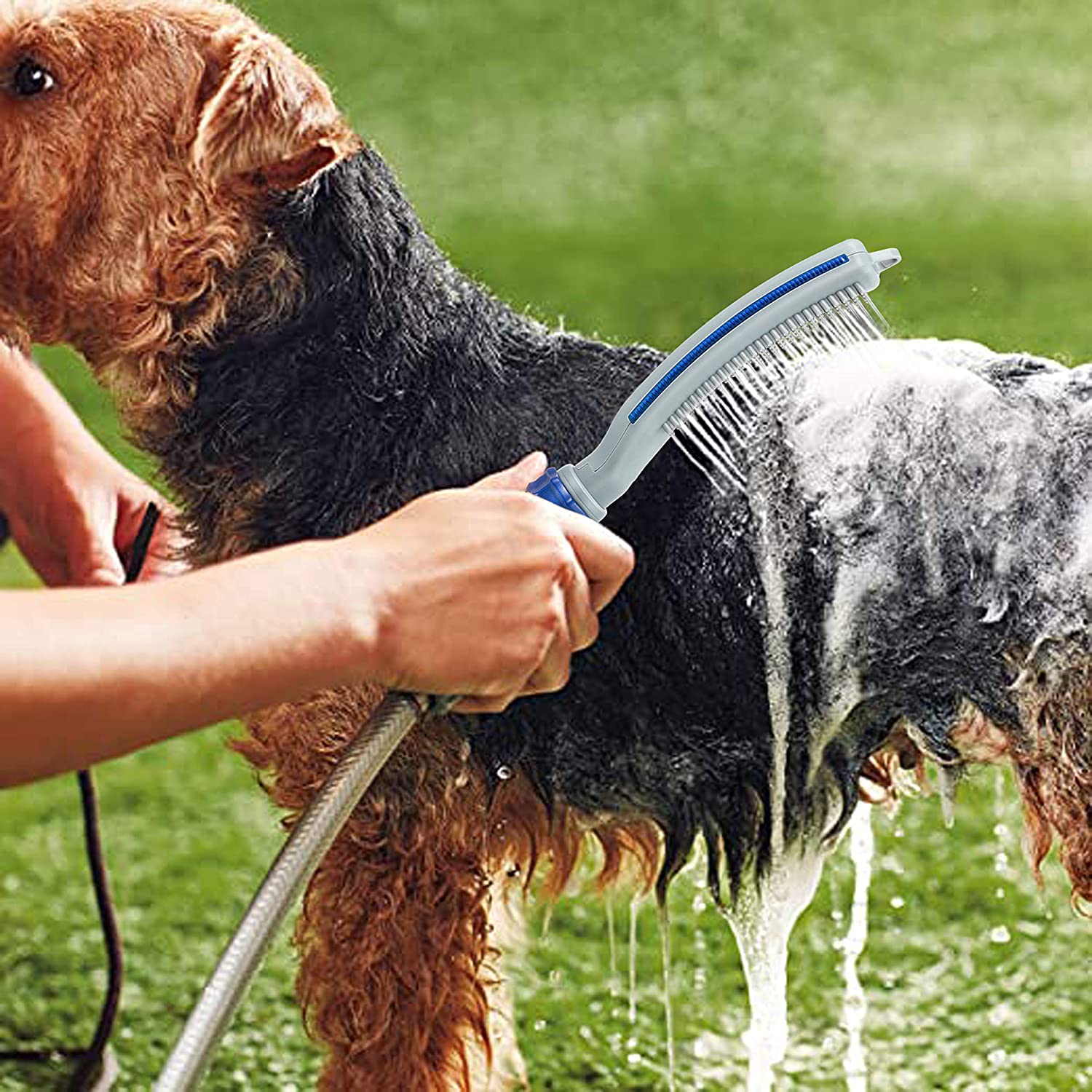 Pet Bath Shower Brush Hose Cleaning Grooming Tool