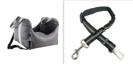 Waterproof Pet Car Seat Carrier Basket With Safety Mesh Bed