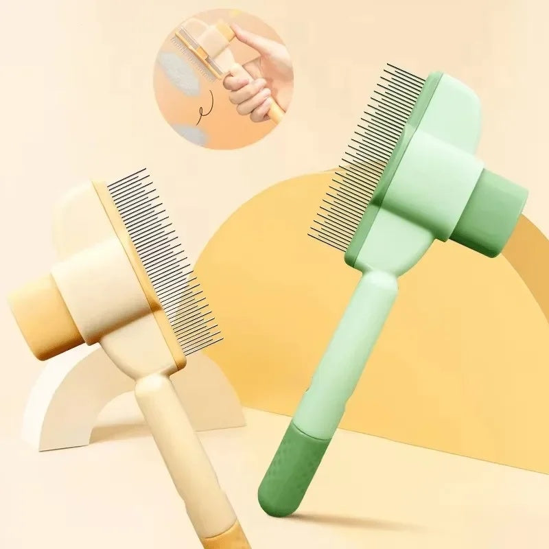 Pet One Click Hair Removal Anti Mite Grooming Brush