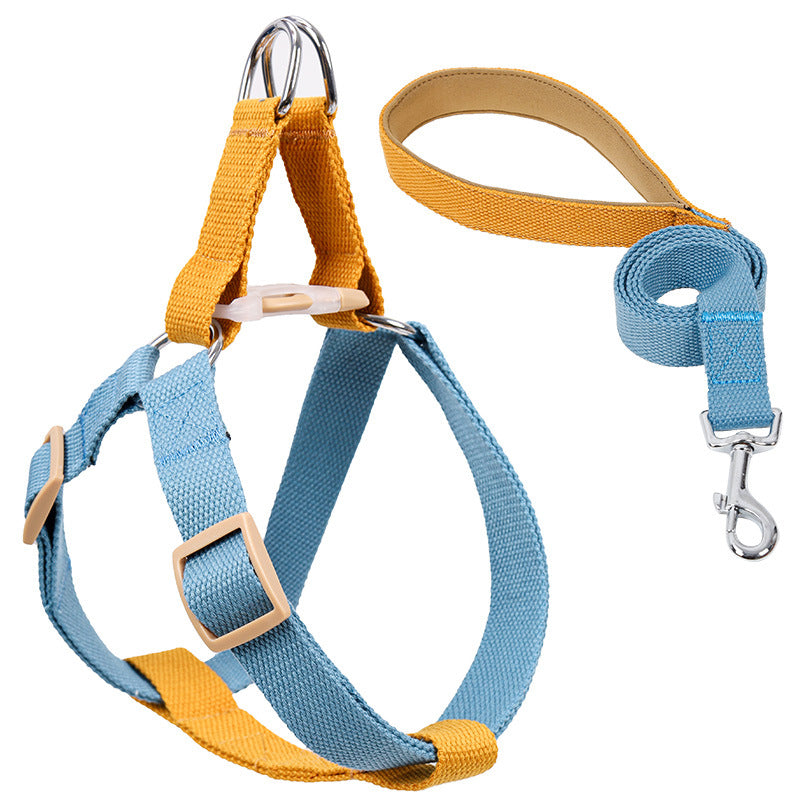 Colorful Pet Vest Style Drawstring Leash