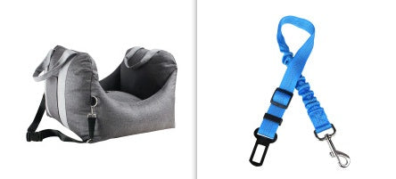 Waterproof Pet Car Seat Carrier Basket With Safety Mesh Bed