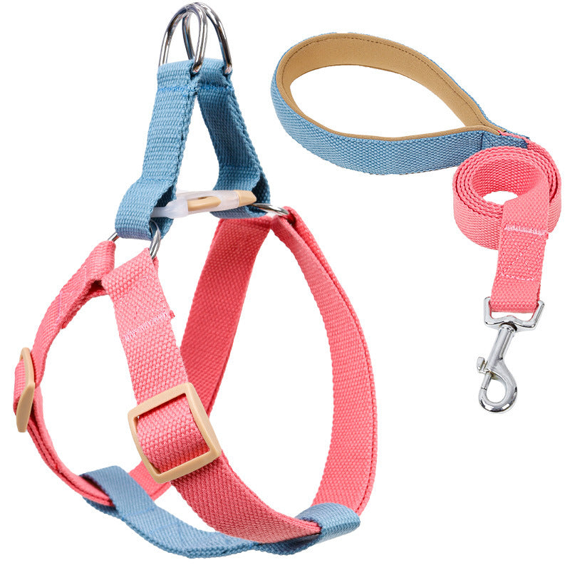 Colorful Pet Vest Style Drawstring Leash