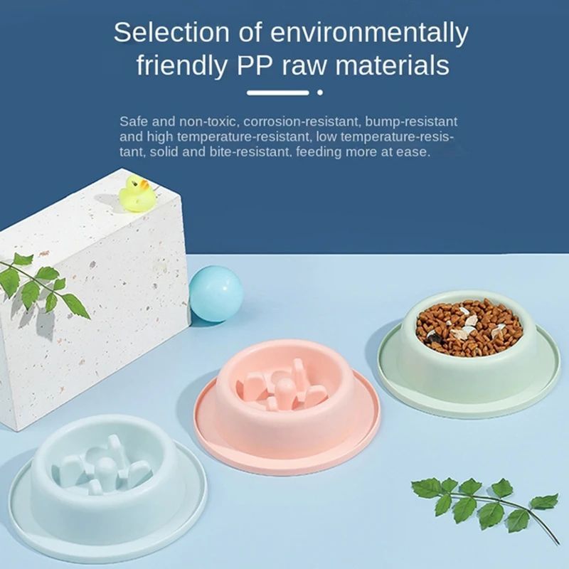 Pet Slow Feeding Anti Choking Food Bowl Interactive Plate