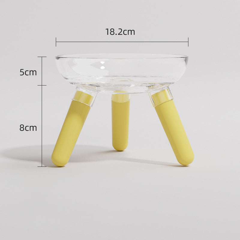 Pet Transparent Anti Knock Feeding Water Bowl