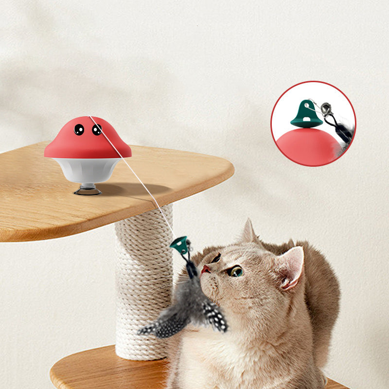Pet Suction Cup Retractable Wand Interactive Exercise Toy