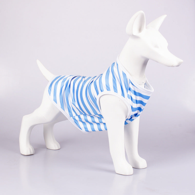 Pet Striped Crew Neck Tank Top Apparel