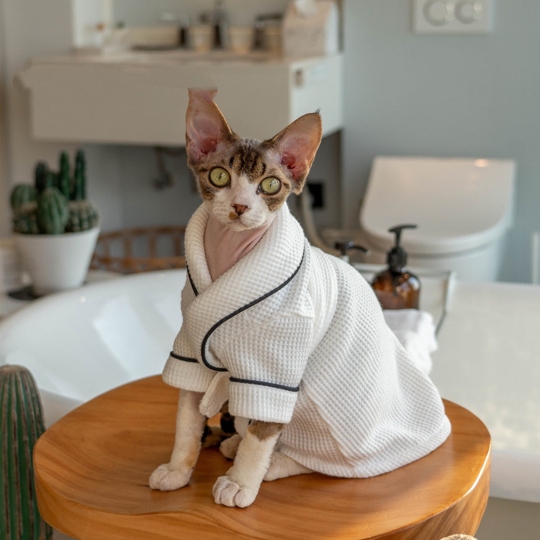 Pet Soft Absorbent Bathrobe Bath Towel Wrap