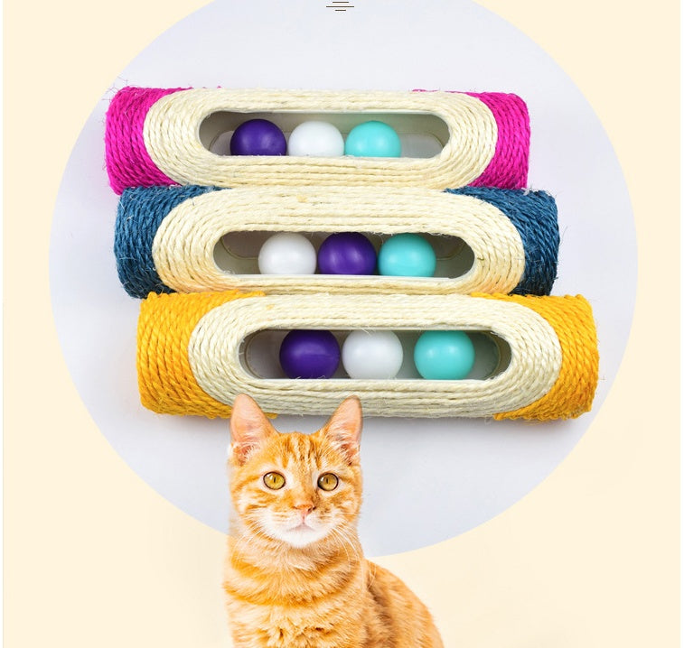 Pet Sisal Drum Interactive Scratching Play Toy