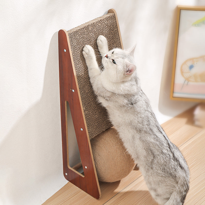 Pet Corrugated Paper Scratching Board Claw Care Interactive Toy
