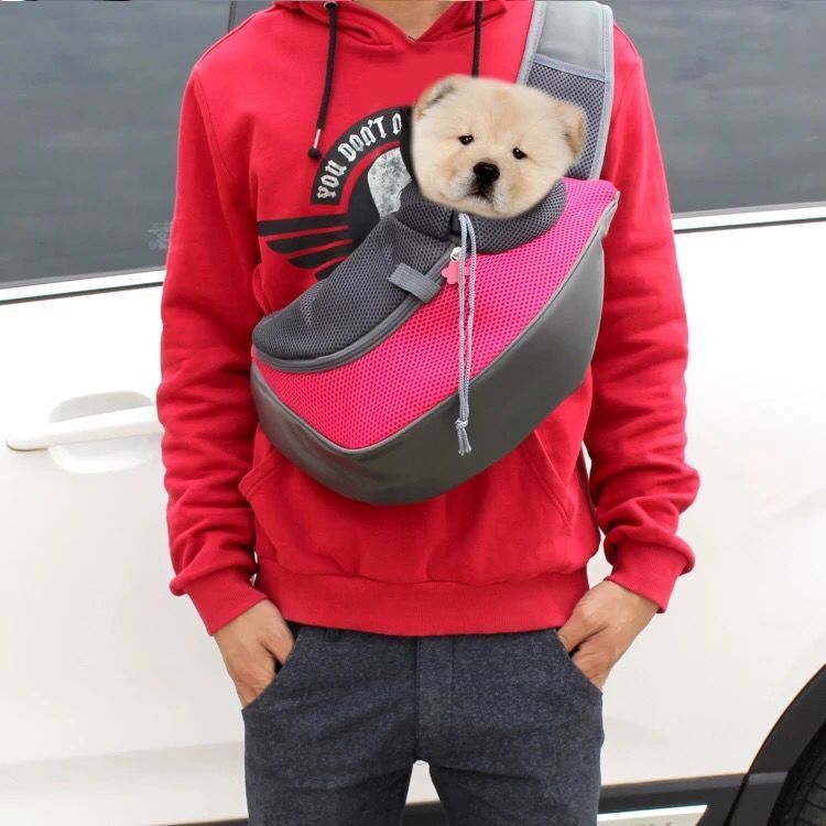 Mesh Oxford Pet Carrier Shoulder Sling Bag For Travel