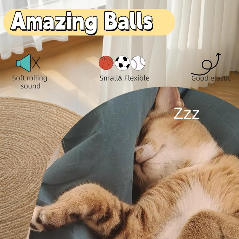 Pet Interactive Feather Bouncy Ball Self Entertainment Toy