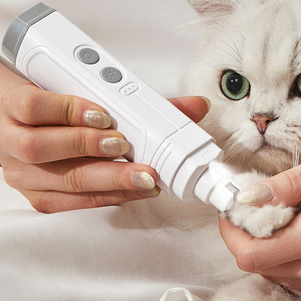 Pet Automatic Nail Trimmer Double Lamp Grooming Tool