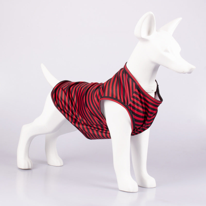 Pet Striped Crew Neck Tank Top Apparel